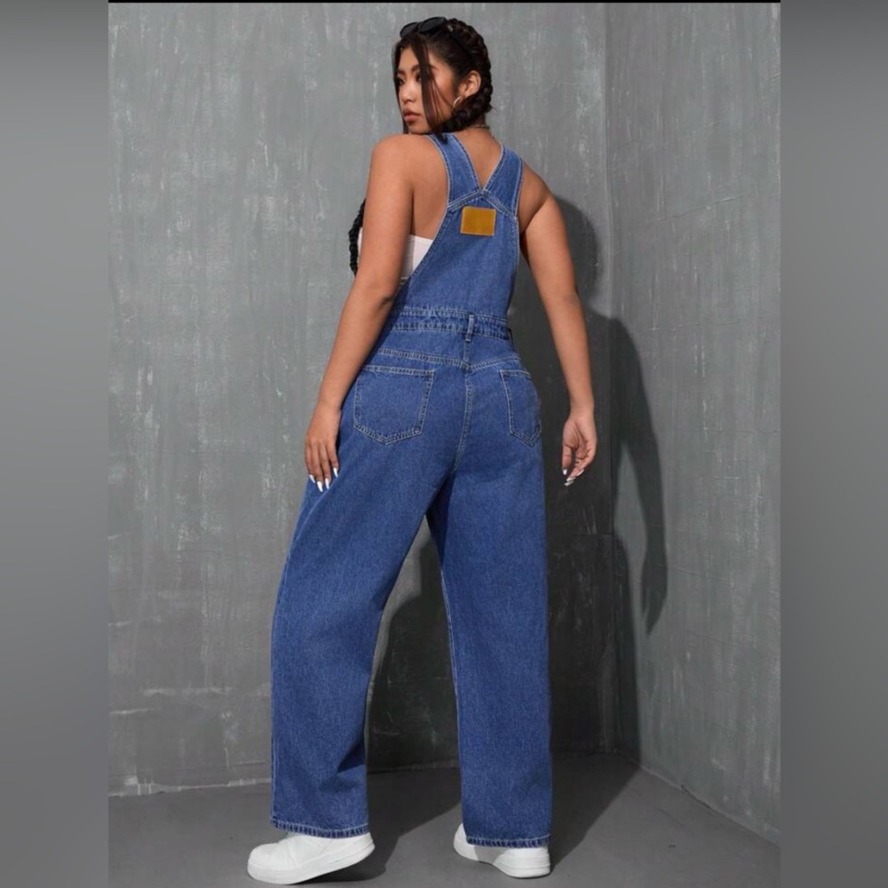 SHEIN ICON Plus Size Women's Denim Overalls 3X - Picture 2 of 11
